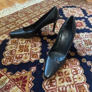 Coach Misty black leather heels size 8